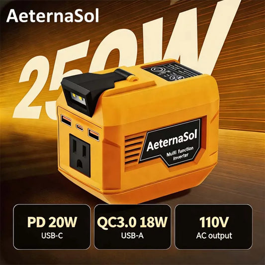 Portable Power Inverter for 20V MAX Batteries (110V AC + USB)