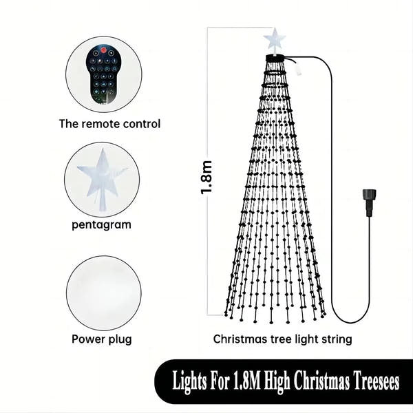 Smart LED Christmas Tree Lights (App-Controlled)
