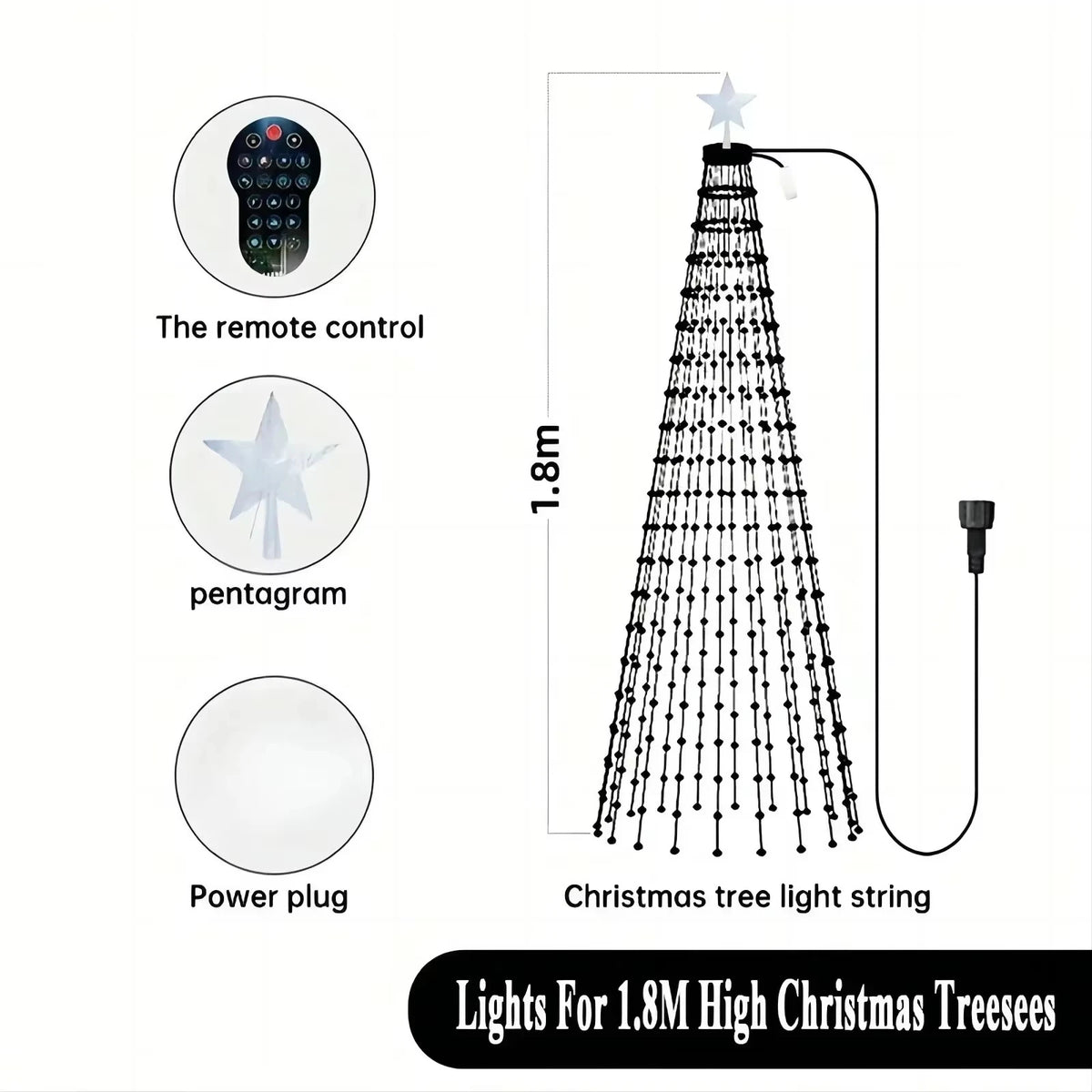 Smart LED Christmas Tree Lights (App-Controlled)