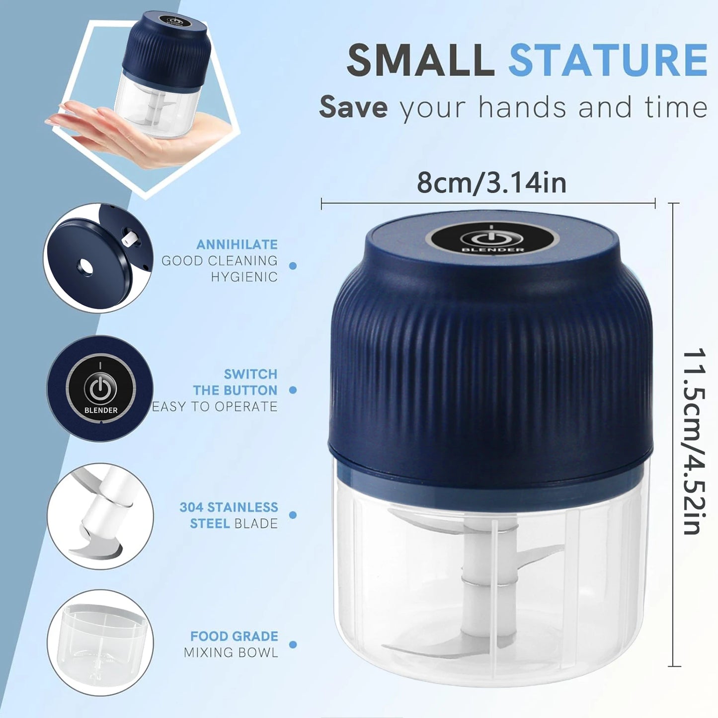 Cordless Electric Mini Garlic Chopper