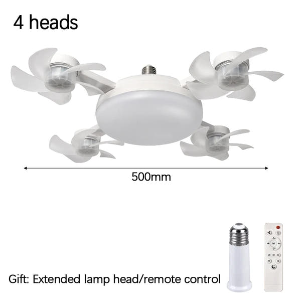 E27 Drone Ceiling Fan Light (2-in-1)