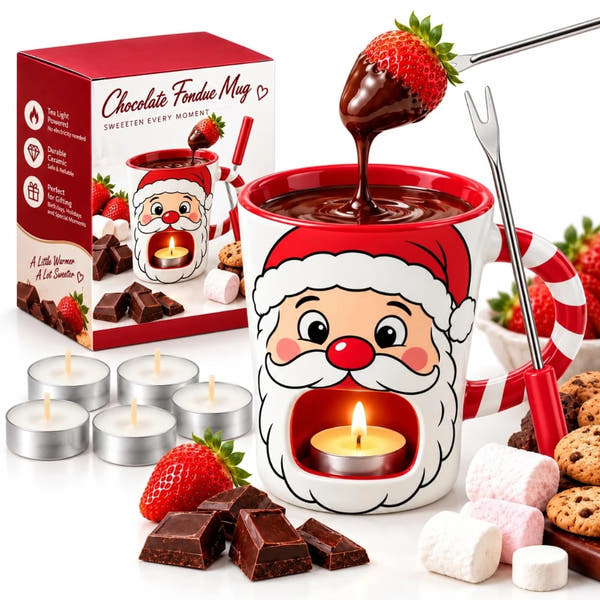Santa Chocolate Fondue Mug