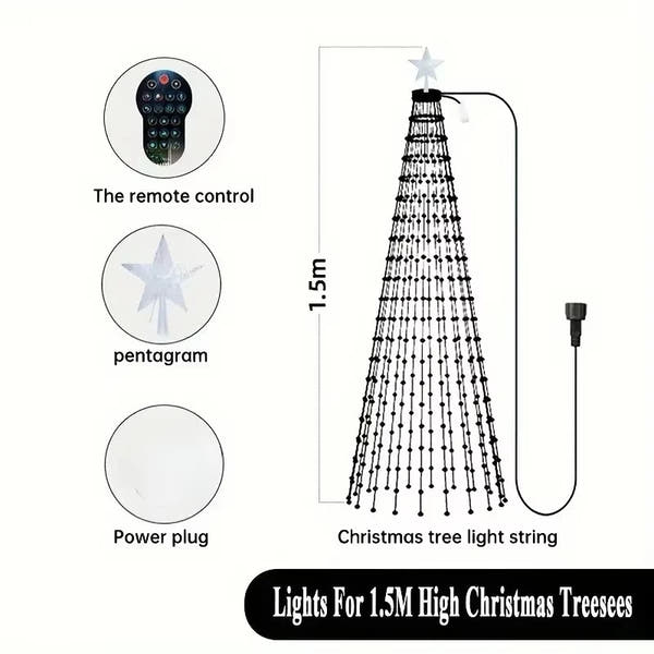 Smart LED Christmas Tree Lights (App-Controlled)