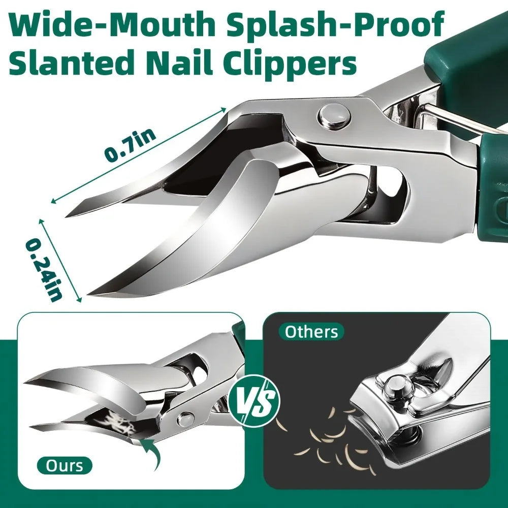 3-Piece Wide Jaw Toenail Clipper Set