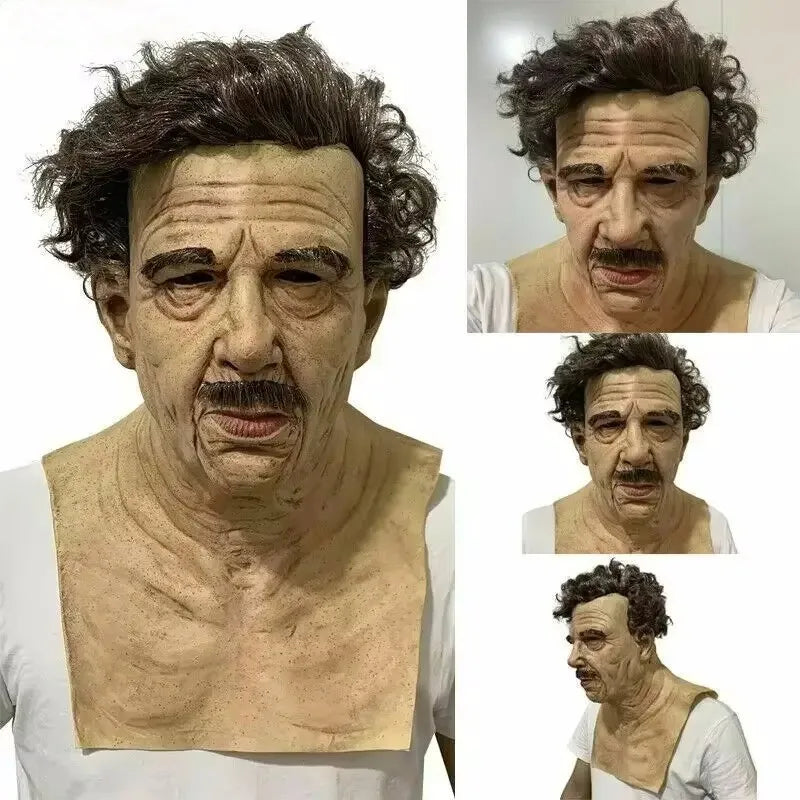 Realistic Old Man Halloween Mask