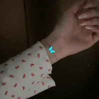 Glow-in-the-Dark Butterfly Necklace & Bracelet Set