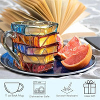 Book-Shaped Glass Mug
