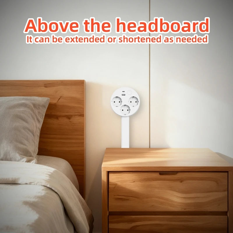 Rotating Outlet Extender with USB — Adjustable Arm