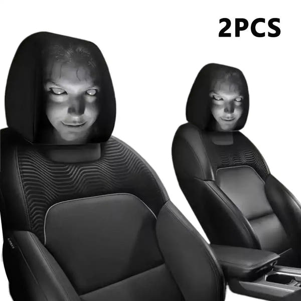 Horror Face Car Headrest Covers