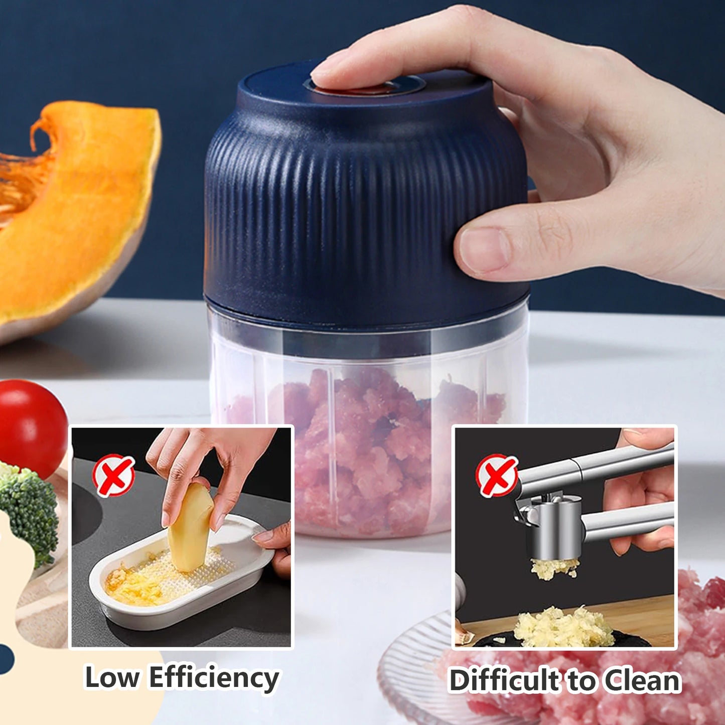 Cordless Electric Mini Garlic Chopper