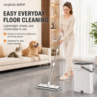 Ultra-Slim Flat Mop & Bucket Set – Hands-Free Wash & Dry Floor Mop