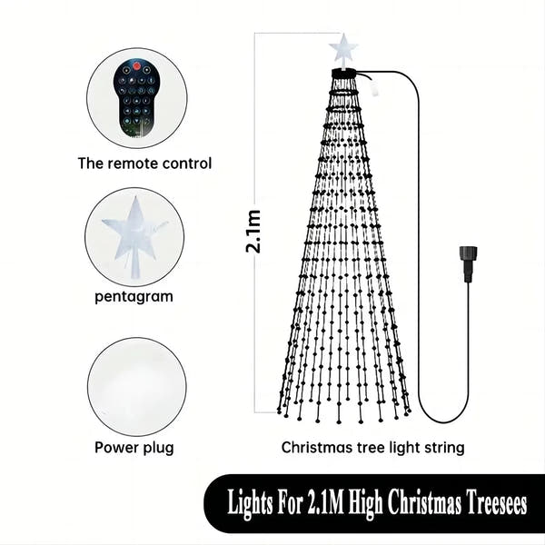 Smart LED Christmas Tree Lights (App-Controlled)