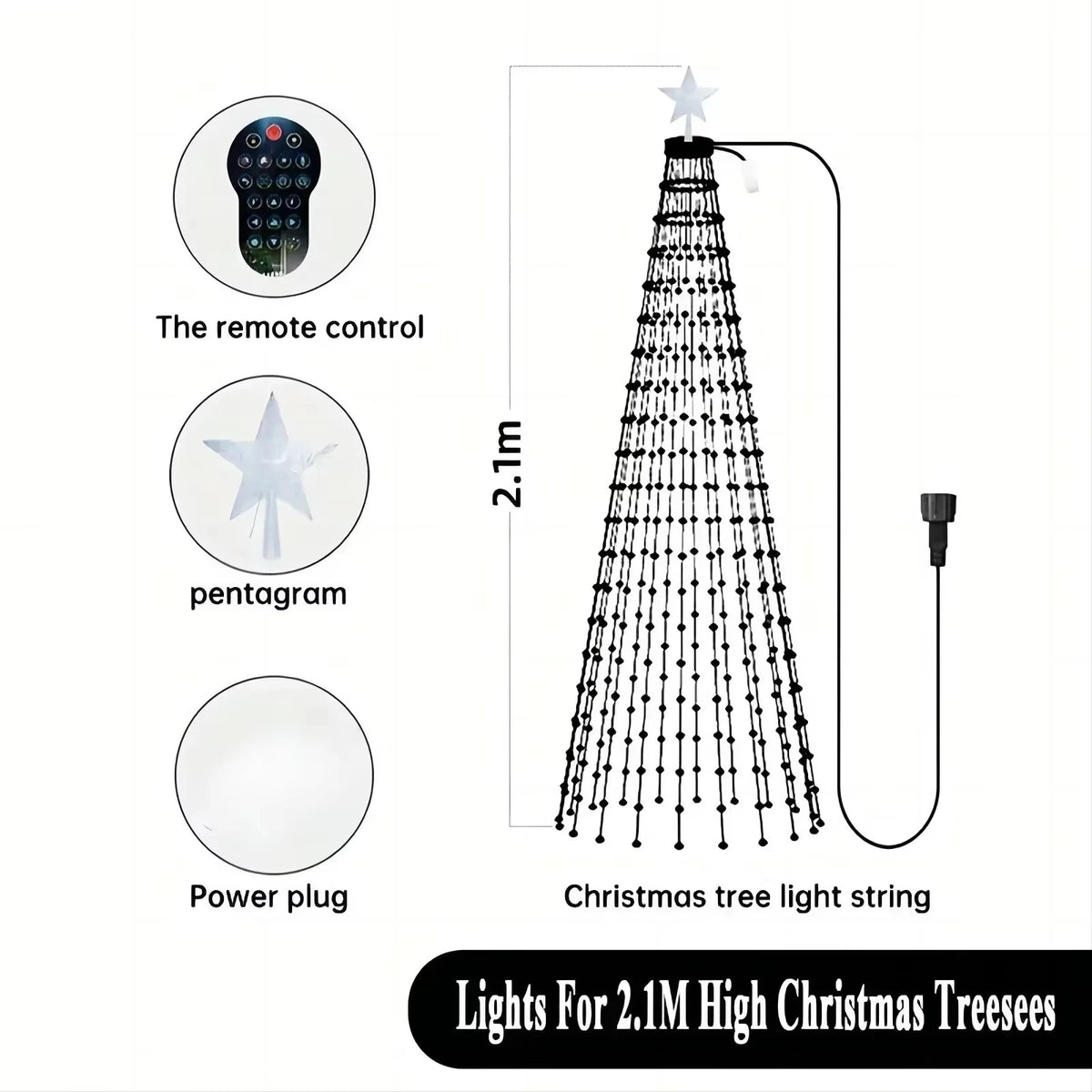 Smart LED Christmas Tree Lights (App-Controlled)