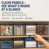 Clear Clothes Storage Bins
