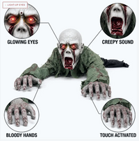 Crawling Zombie Halloween Animatronic