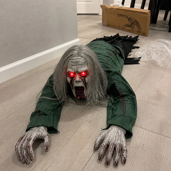 Crawling Zombie Halloween Animatronic
