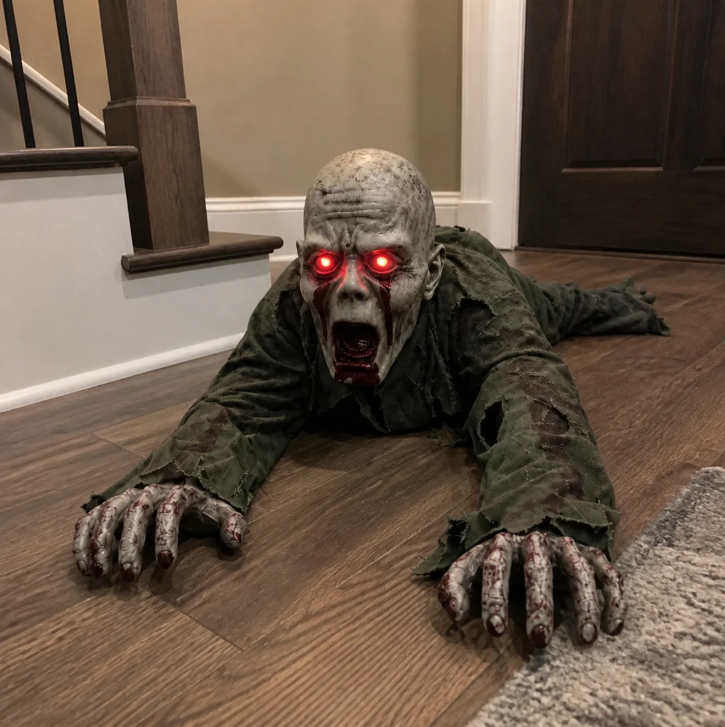 Crawling Zombie Halloween Animatronic