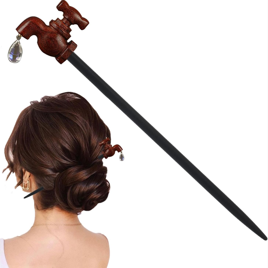 Wooden Faucet Hair Stick
