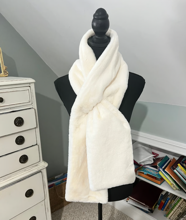 Fur Scarf with Zip Pocket