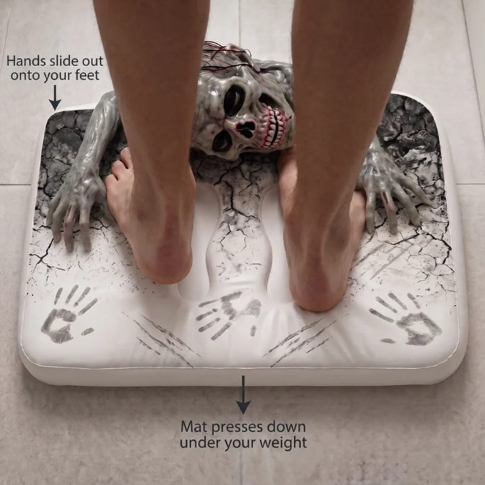 Scary Zombie Halloween Bath Mat