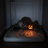 Scary Zombie Halloween Bath Mat