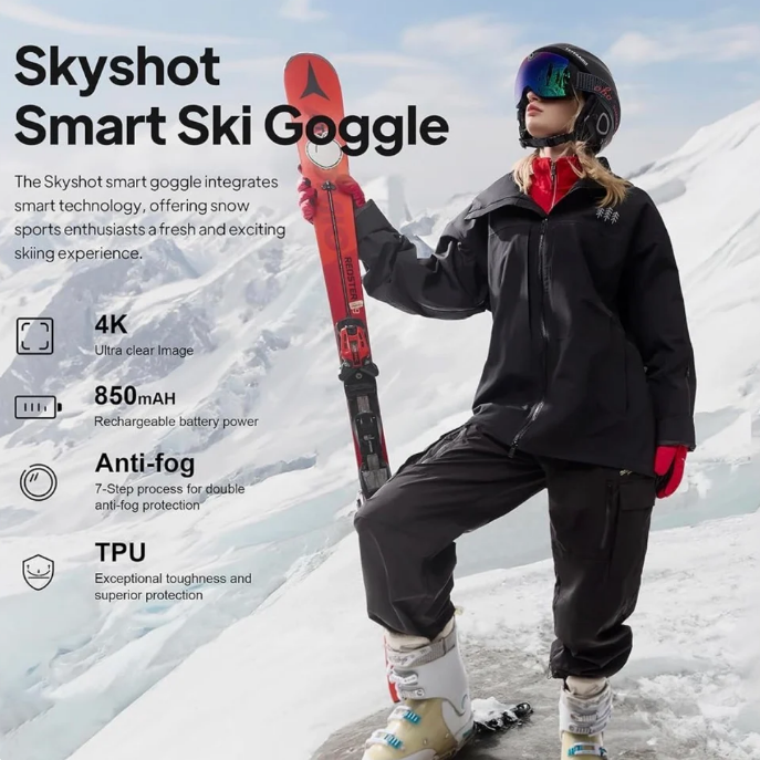 4K POV Camera Ski Goggles