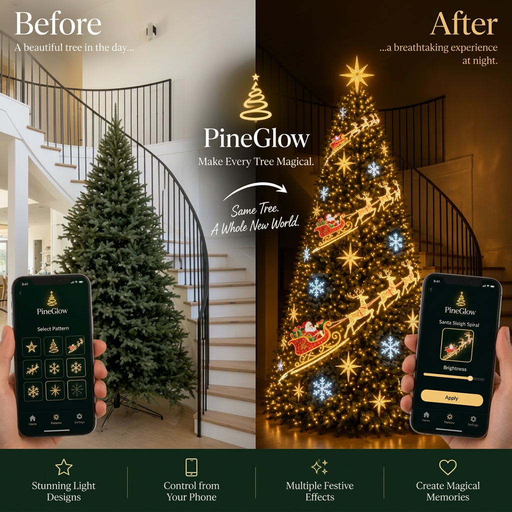 Smart LED Christmas Tree Lights (App-Controlled)