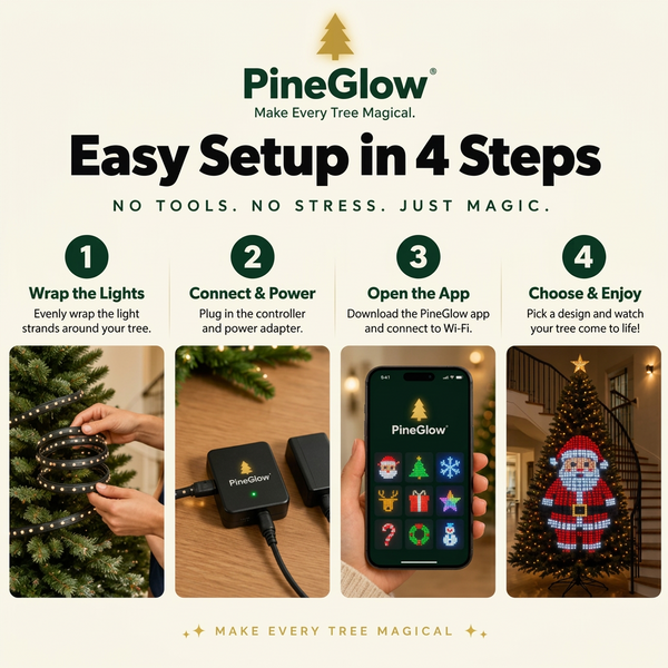 Smart LED Christmas Tree Lights (App-Controlled)