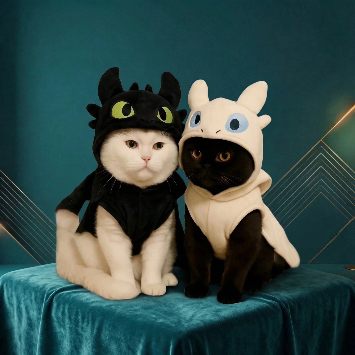 Cozy Dragon Hoodie Costume for Cats & Small Dogs