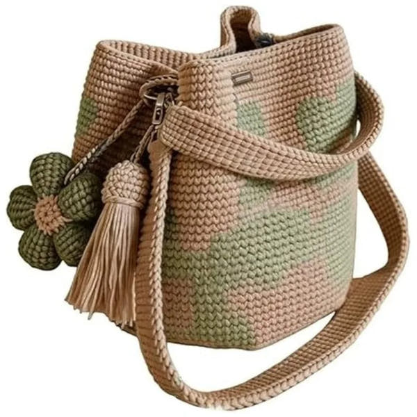 Handwoven Crochet Flower Bag
