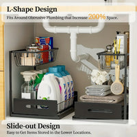 Under-Sink Pull-Out Organizer – Sliding Storage Drawer