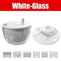 5-in-1 Stainless Steel Salad Spinner and Vegetable Slicer