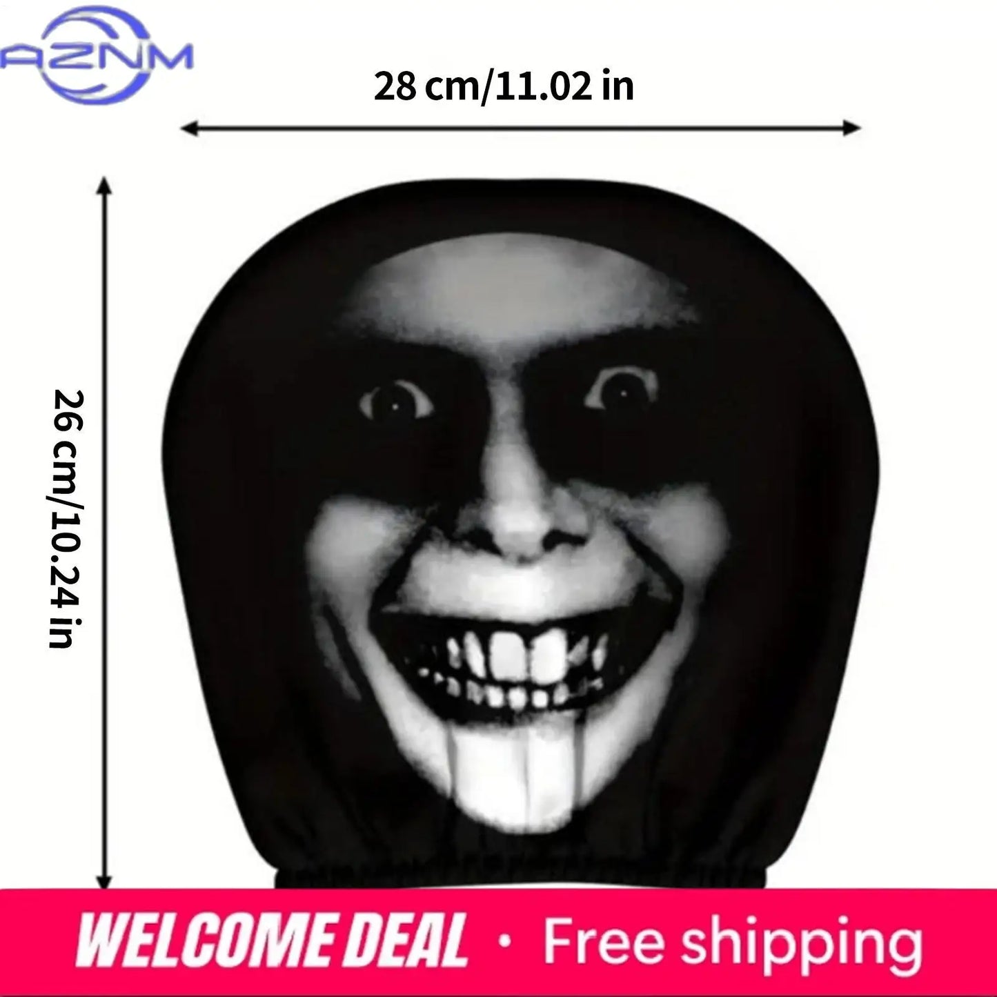 Spooky Smile Car Headrest Covers (2-pack)