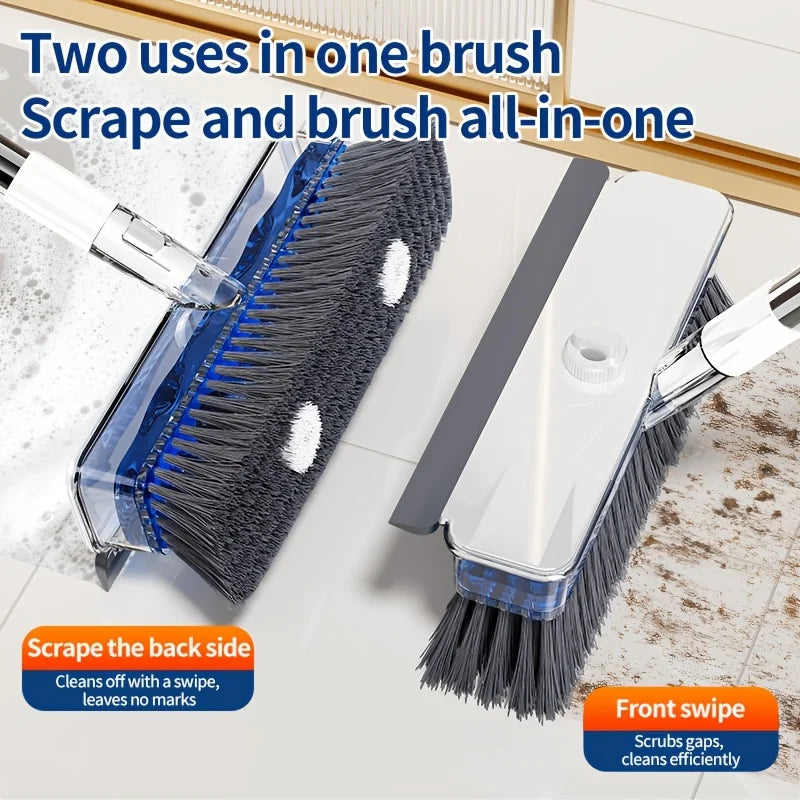 4-in-1 Floor Scrub Brush with Squeegee