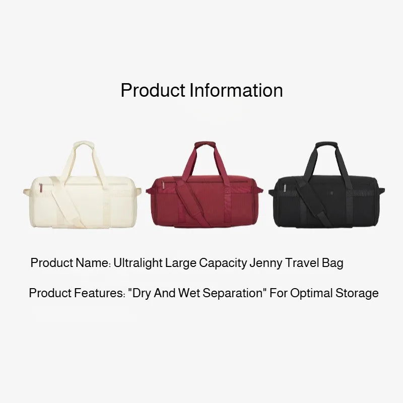 Large-Capacity Travel & Gym Duffel with Trolley Sleeve