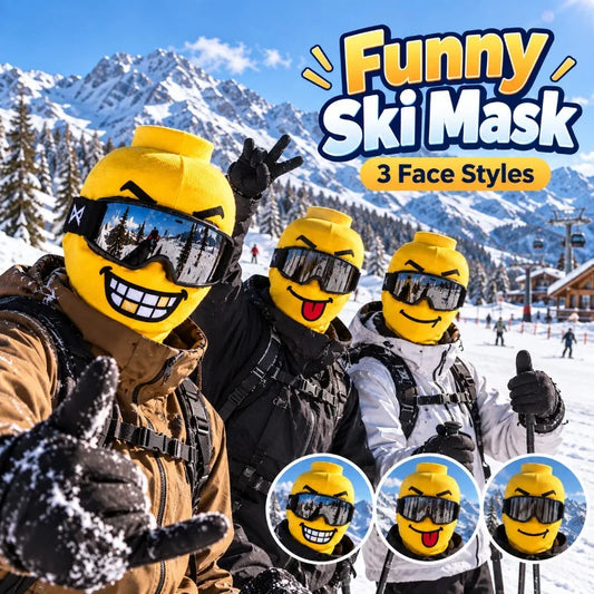 Funny Face Knit Ski Mask