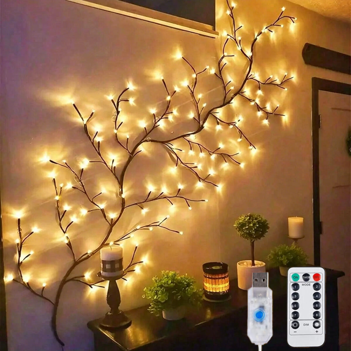 LED Willow Vine Light