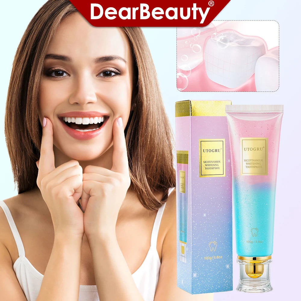 100g Niacinamide Whitening Toothpaste Refreshing Clean Teeth For Men And Women Fresh Breath Toothpaste To Remove Tooth Stains