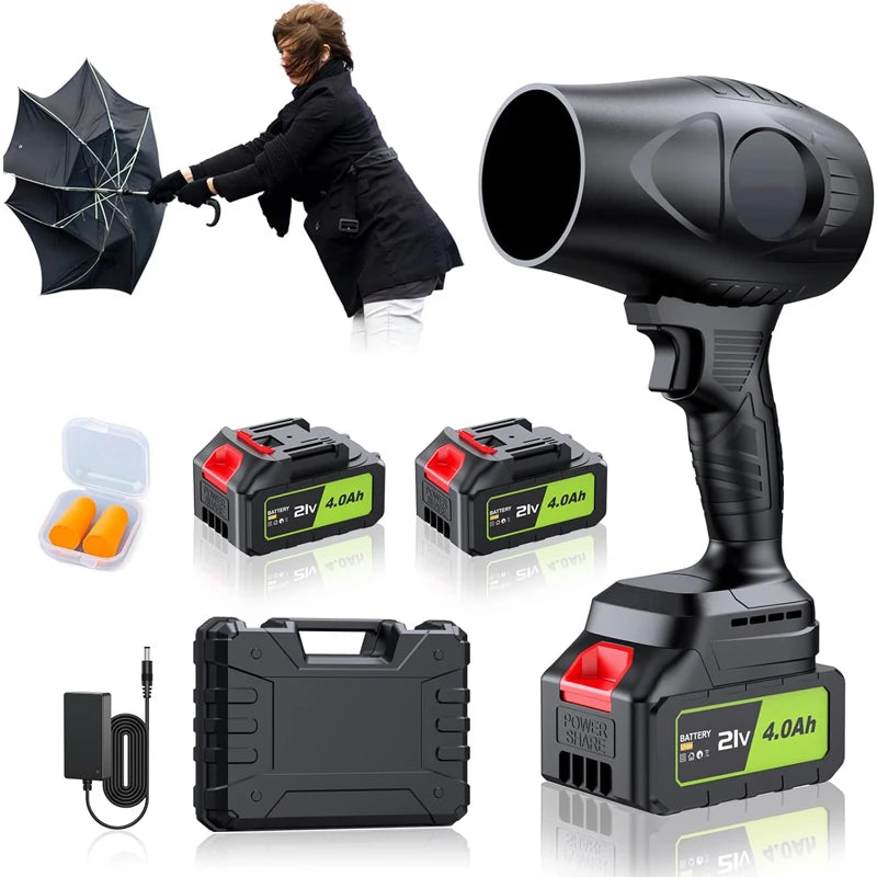 21V Cordless Leaf Blower Kit (2 Batteries)