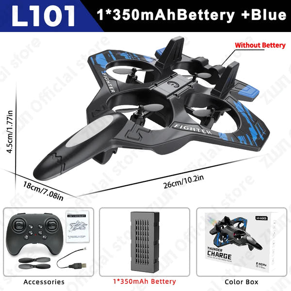 RC Foam Fighter Plane with LED Lights