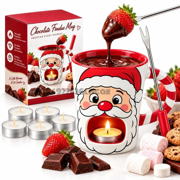 Santa Chocolate Fondue Mug