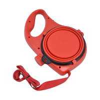 Pet Leash with Foldable Bowl