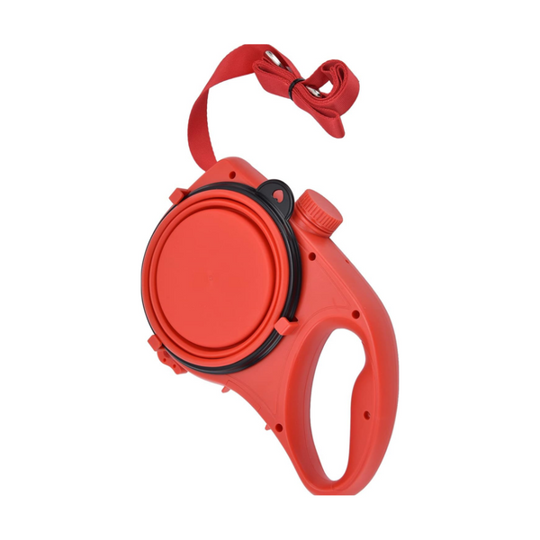 Pet Leash with Foldable Bowl