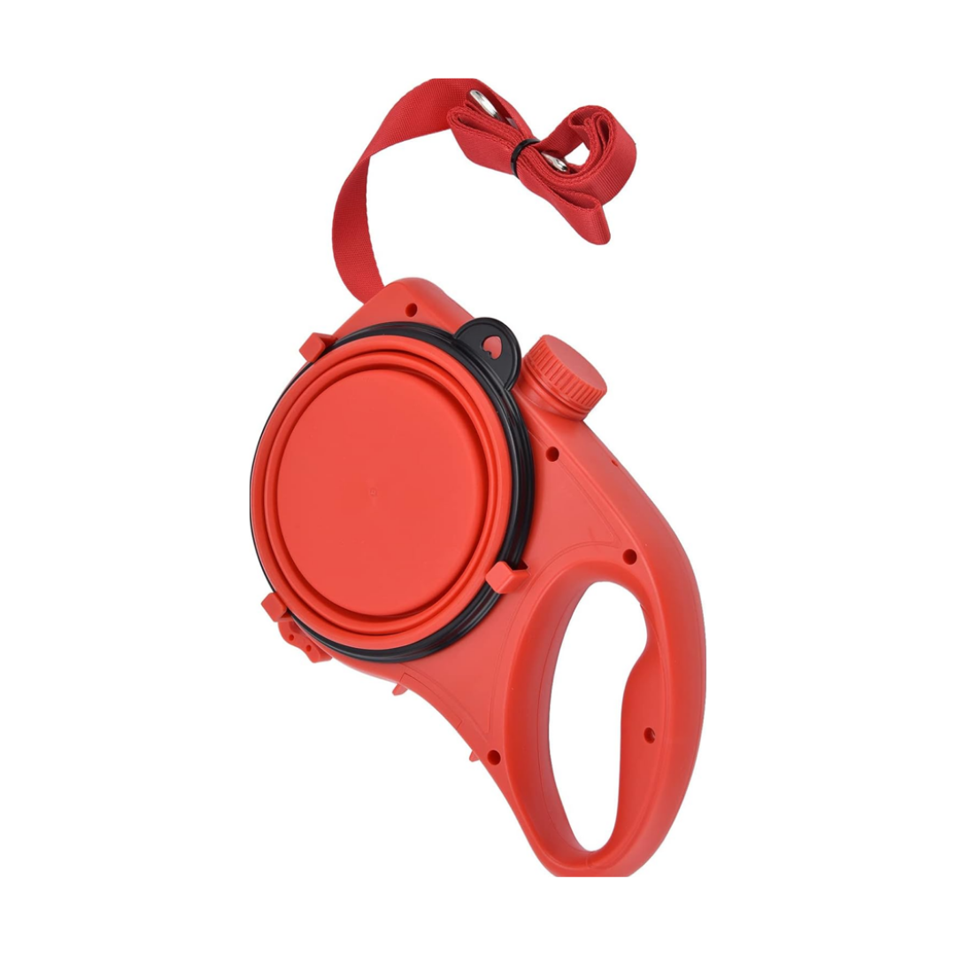 Pet Leash with Foldable Bowl
