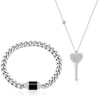 Heart Key Necklace & Bracelet