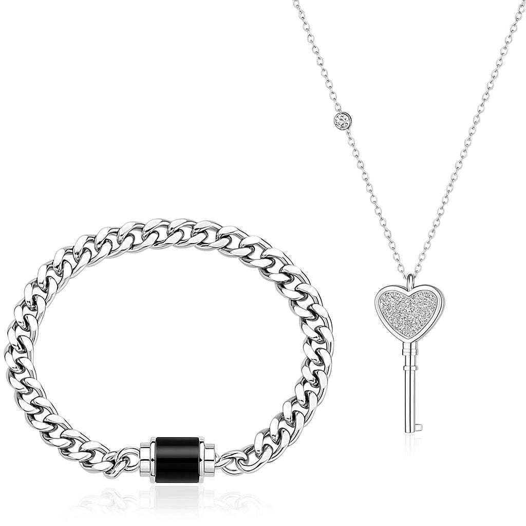 Heart Key Necklace & Bracelet