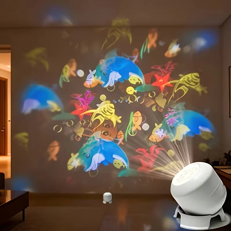 LED Ocean & Galaxy Projector Night Light