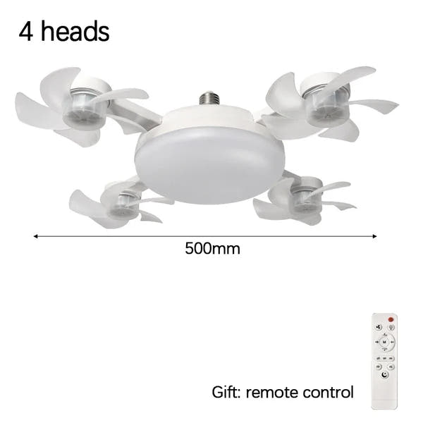 E27 Drone Ceiling Fan Light (2-in-1)