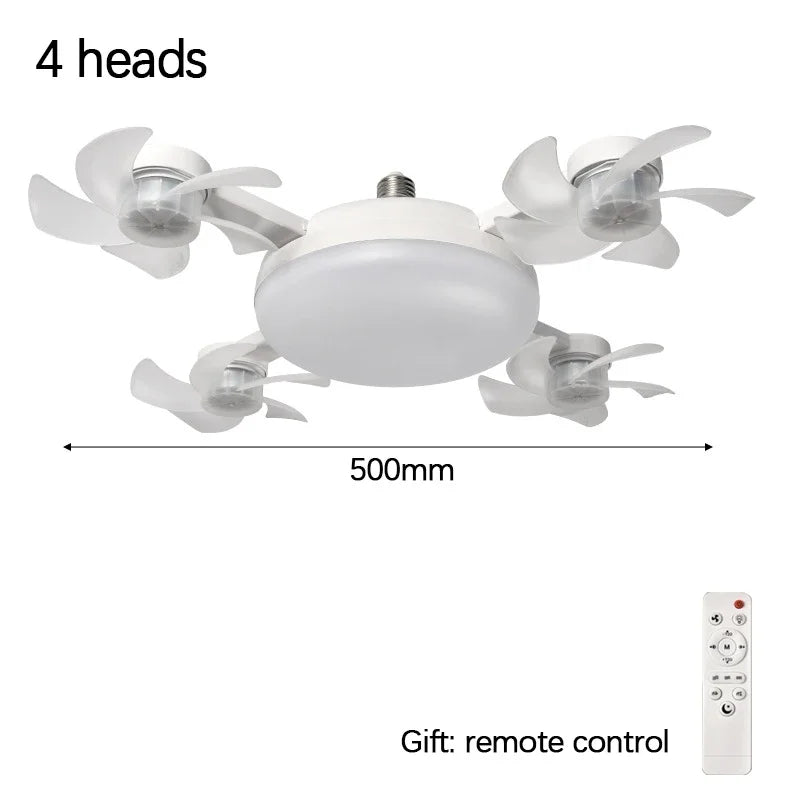 E27 Drone Ceiling Fan Light (2-in-1)