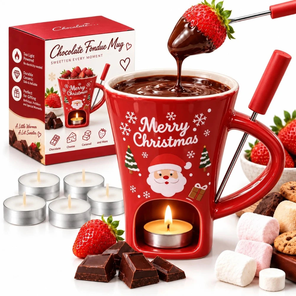 Santa Chocolate Fondue Mug